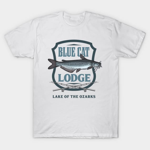 BLUE CAT LODGE T-Shirt by Norb!